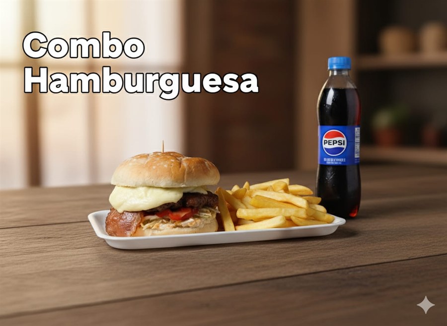 Combo 1 Hamburguesa + Papas + Gaseosa